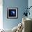 Earth and Moon in Outer Space with Rising Sun and Flying Meteorites-null-Framed Premium Giclee Print displayed on a wall