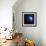 Earth and Moon in Outer Space with Rising Sun and Flying Meteorites-null-Framed Premium Giclee Print displayed on a wall