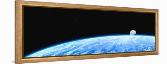 Earth And Moon-Chris Butler-Framed Premier Image Canvas