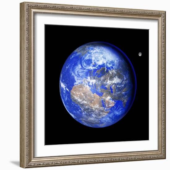 Earth And Moon-Detlev Van Ravenswaay-Framed Premium Photographic Print