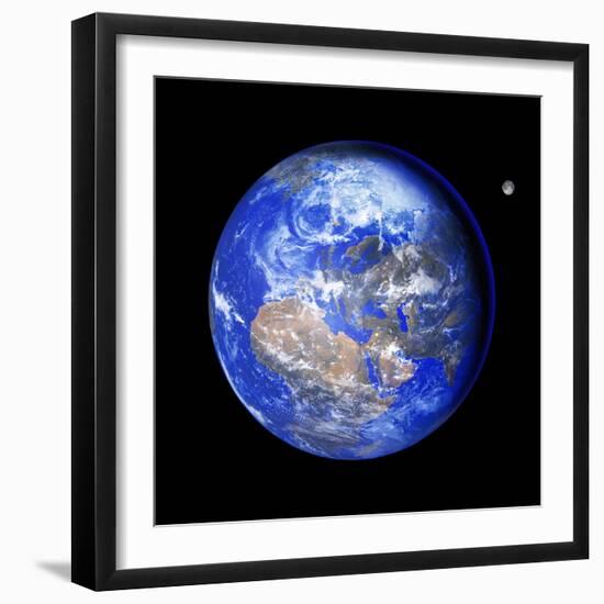 Earth And Moon-Detlev Van Ravenswaay-Framed Premium Photographic Print