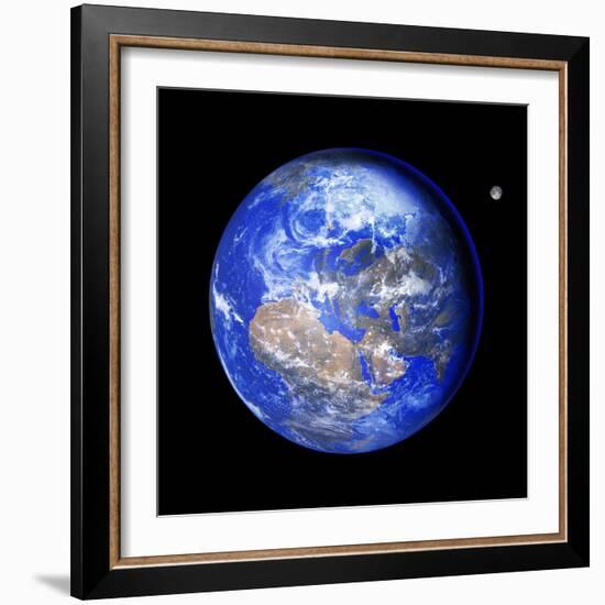 Earth And Moon-Detlev Van Ravenswaay-Framed Premium Photographic Print