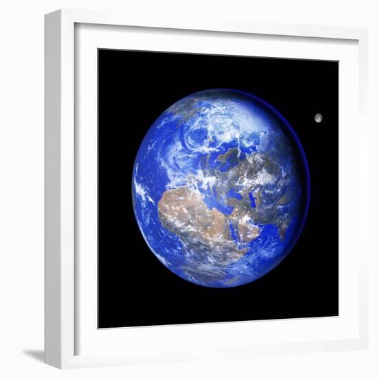 Earth And Moon-Detlev Van Ravenswaay-Framed Premium Photographic Print