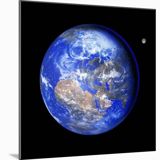 Earth And Moon-Detlev Van Ravenswaay-Mounted Premium Photographic Print