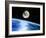 Earth And Moon-Julian Baum-Framed Photographic Print