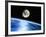 Earth And Moon-Julian Baum-Framed Photographic Print