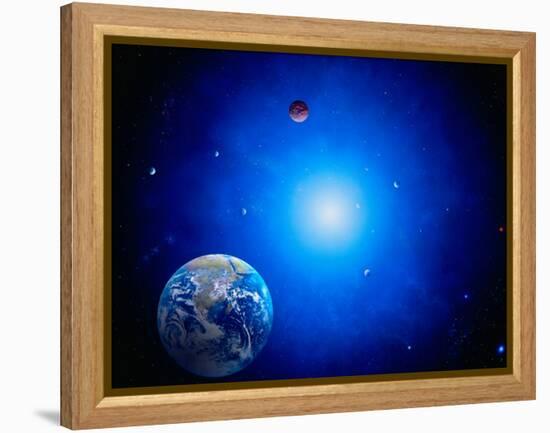 Earth and Sun-Ron Russell-Framed Premier Image Canvas