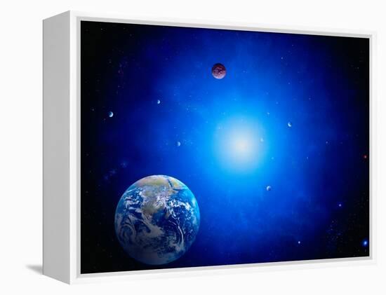 Earth and Sun-Ron Russell-Framed Premier Image Canvas