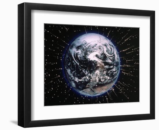 Earth Bombarded by Stars-Chris Rogers-Framed Photographic Print