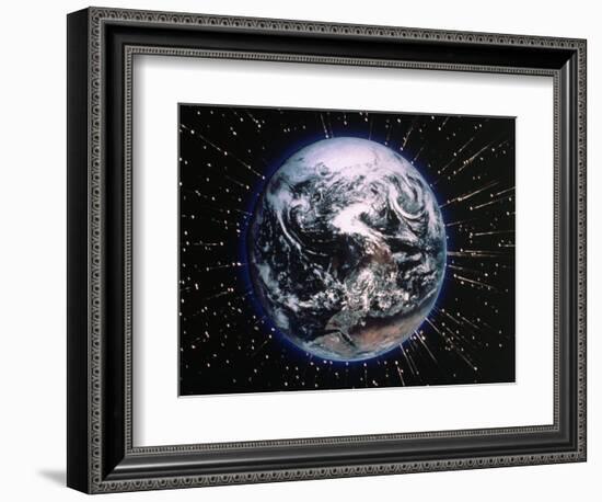 Earth Bombarded by Stars-Chris Rogers-Framed Photographic Print