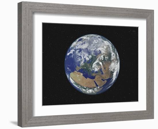 Earth Centered on Europe-Stocktrek Images-Framed Photographic Print