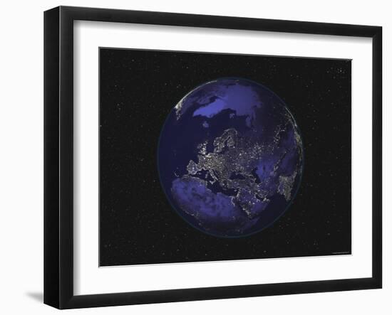 Earth Centered on Europe-Stocktrek Images-Framed Photographic Print