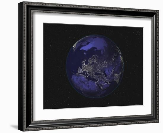 Earth Centered on Europe-Stocktrek Images-Framed Photographic Print