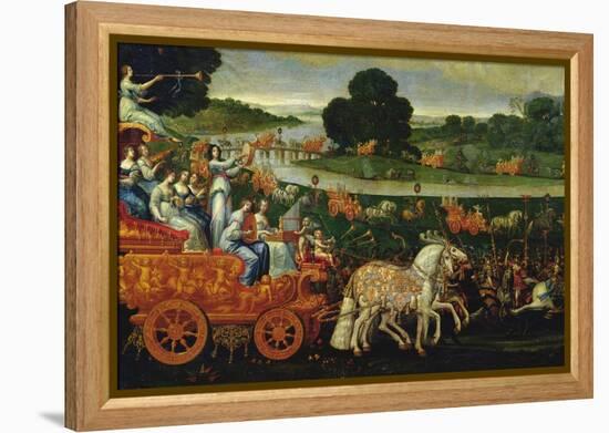 Earth, Detail of the Left Carriage with Nine Muses, C.1640-41-Claude Deruet-Framed Premier Image Canvas