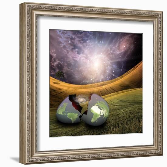 Earth Egg Is Hatched-rolffimages-Framed Art Print