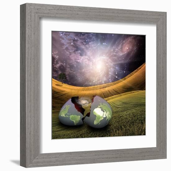 Earth Egg Is Hatched-rolffimages-Framed Art Print