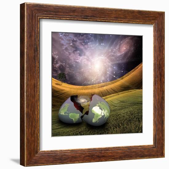 Earth Egg Is Hatched-rolffimages-Framed Art Print