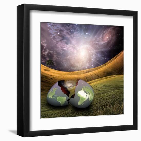 Earth Egg Is Hatched-rolffimages-Framed Art Print