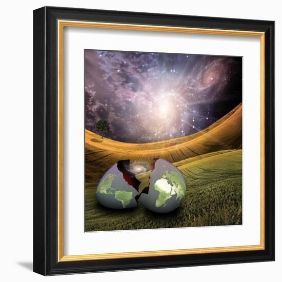 Earth Egg Is Hatched-rolffimages-Framed Art Print