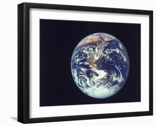 Earth from Aboard Apollo 17 Spacecraft-null-Framed Photographic Print