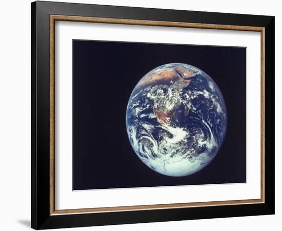 Earth from Aboard Apollo 17 Spacecraft-null-Framed Photographic Print