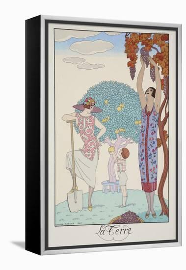 Earth, from 'Falbalas and Fanfreluches, Almanach des Modes Présentes, Passées et Futures', 1925-Georges Barbier-Framed Premier Image Canvas