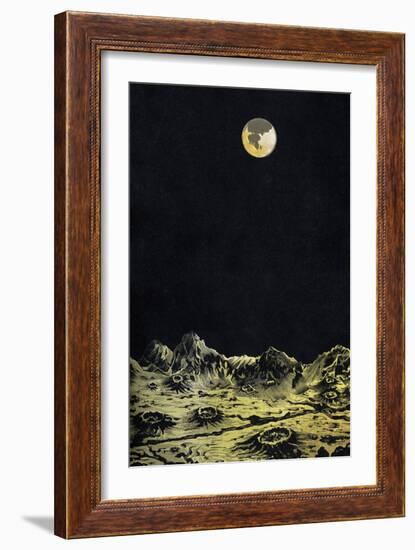 Earth From Moon-Science, Industry and Business Library-Framed Photographic Print