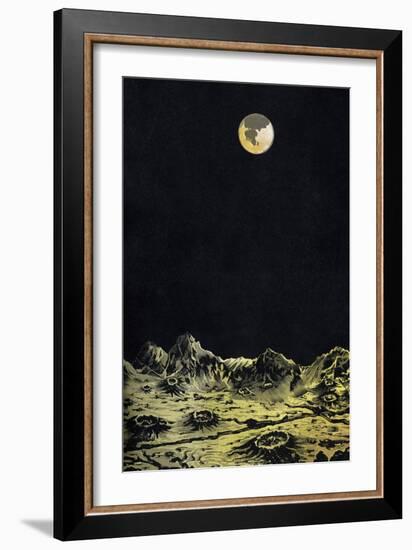 Earth From Moon-Science, Industry and Business Library-Framed Photographic Print