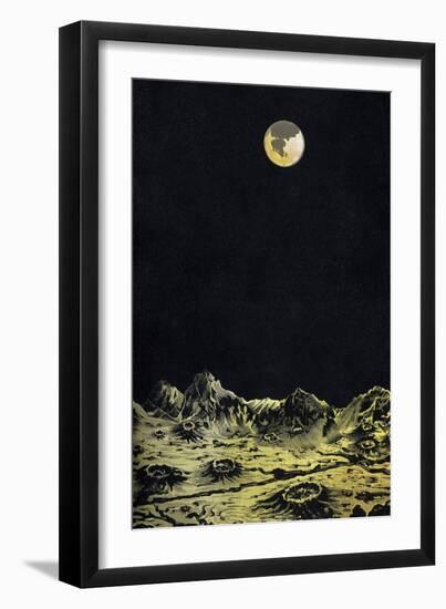 Earth From Moon-Science, Industry and Business Library-Framed Photographic Print