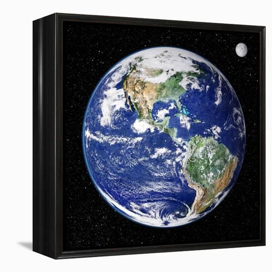 Earth From Space, Satellite Image-null-Framed Premier Image Canvas