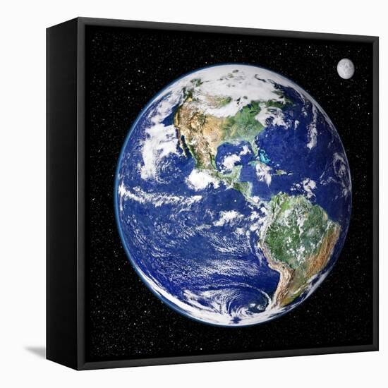 Earth From Space, Satellite Image-null-Framed Premier Image Canvas