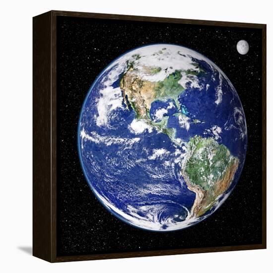 Earth From Space, Satellite Image-null-Framed Premier Image Canvas