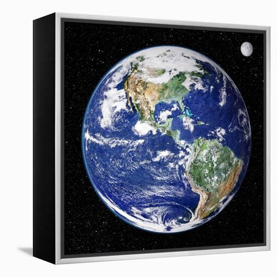 Earth From Space, Satellite Image-null-Framed Premier Image Canvas