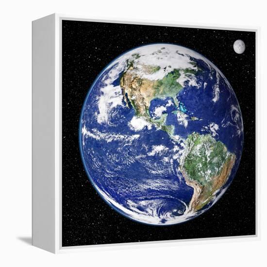 Earth From Space, Satellite Image-null-Framed Premier Image Canvas