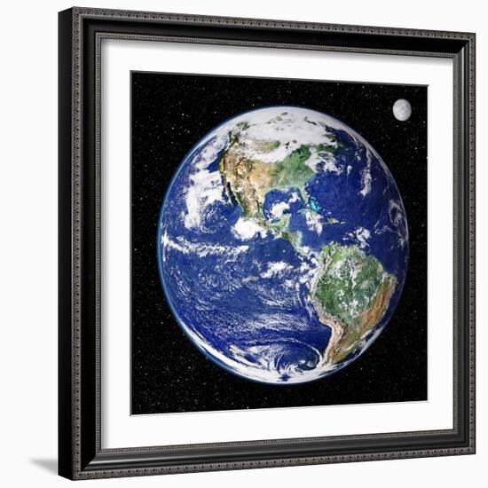 Earth From Space, Satellite Image-null-Framed Premium Photographic Print