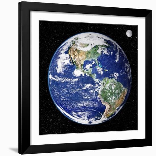 Earth From Space, Satellite Image-null-Framed Giclee Print