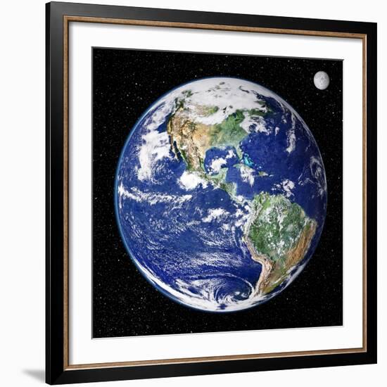 Earth From Space, Satellite Image-null-Framed Giclee Print