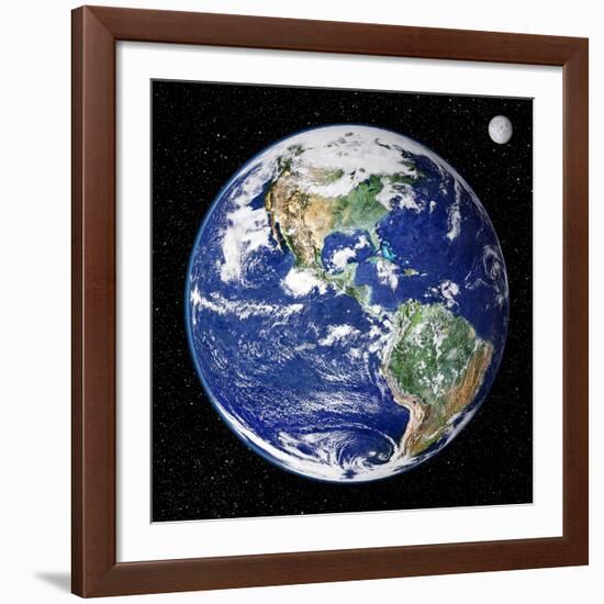 Earth From Space, Satellite Image-null-Framed Giclee Print