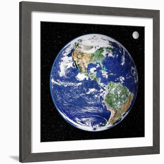 Earth From Space, Satellite Image-null-Framed Giclee Print