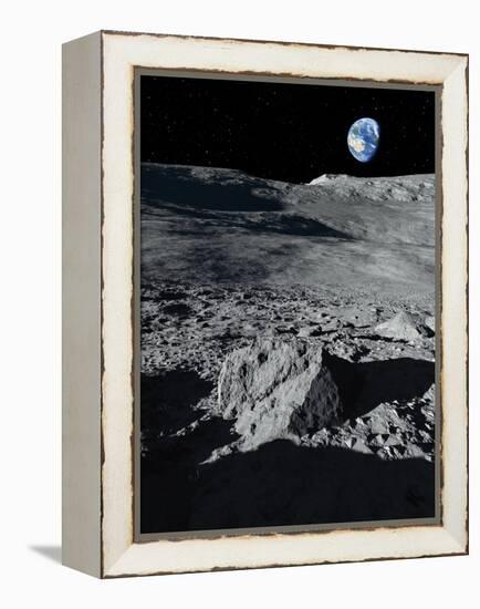 Earth From the Moon, Artwork-Detlev Van Ravenswaay-Framed Premier Image Canvas