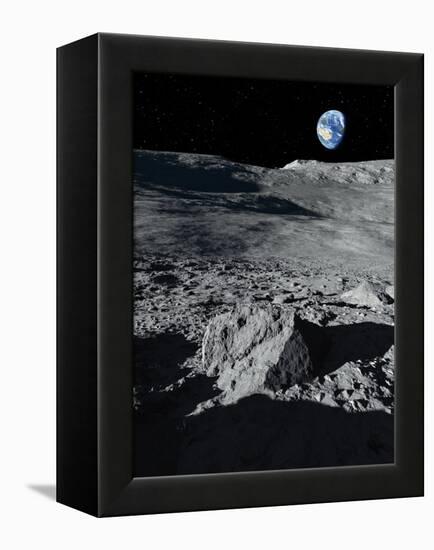 Earth From the Moon, Artwork-Detlev Van Ravenswaay-Framed Premier Image Canvas