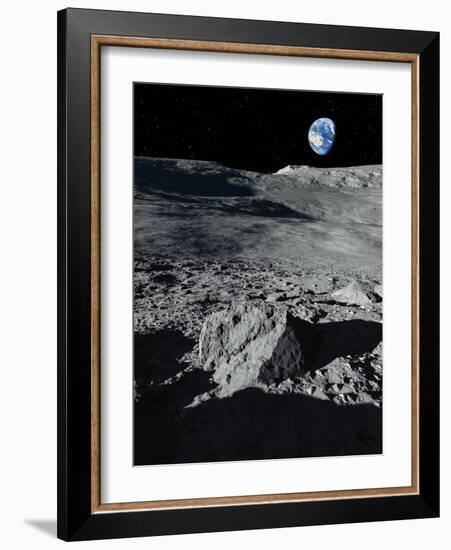 Earth From the Moon, Artwork-Detlev Van Ravenswaay-Framed Photographic Print