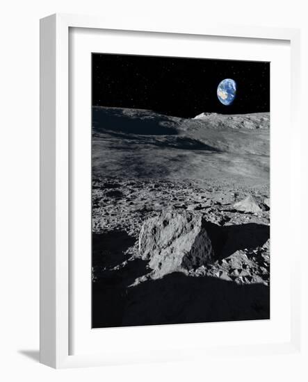 Earth From the Moon, Artwork-Detlev Van Ravenswaay-Framed Photographic Print