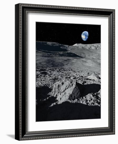 Earth From the Moon, Artwork-Detlev Van Ravenswaay-Framed Photographic Print