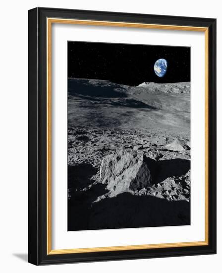 Earth From the Moon, Artwork-Detlev Van Ravenswaay-Framed Photographic Print