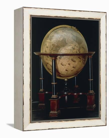 Earth Globe, 1635-Joan Blaeu-Framed Premier Image Canvas