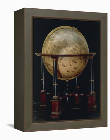 Earth Globe, 1635-Joan Blaeu-Framed Premier Image Canvas