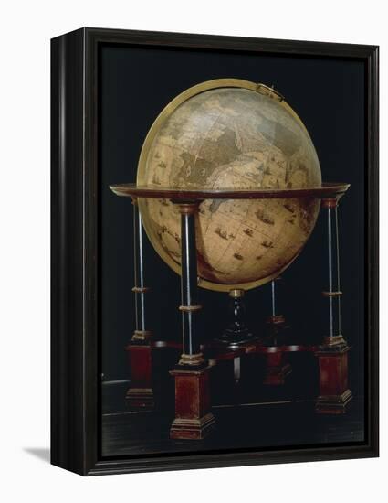 Earth Globe, 1635-Joan Blaeu-Framed Premier Image Canvas