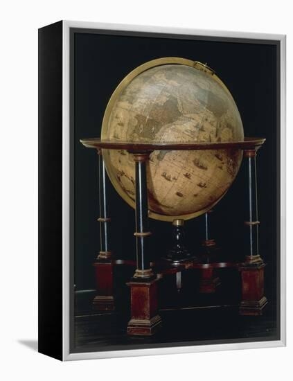 Earth Globe, 1635-Joan Blaeu-Framed Premier Image Canvas