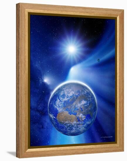 Earth In a Comet's Tail-Detlev Van Ravenswaay-Framed Premier Image Canvas